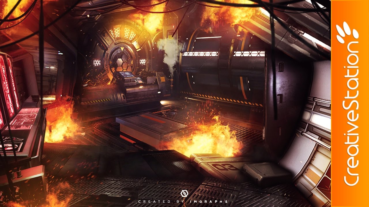 Laboratory Destruction - Speed art (#Photoshop) | CreativeStation - YouTube