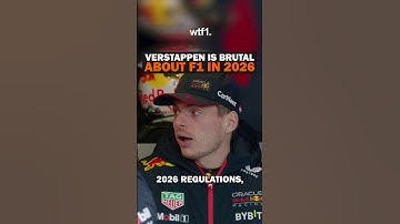 Verstappen thinks the 2026 F1 rules are terrible 😳