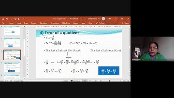 Error Analysis Part 5