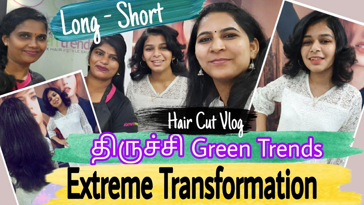 😱காஷிகாக்கு மொத்தமா முடிய வெட்டியாச்சு / Haircut Vlog / Green Trends