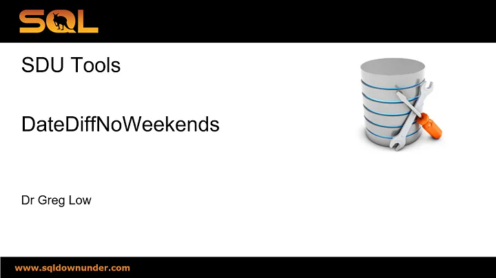 SDU Tools 62 Date Difference Excluding Weekends in SQL Server T-SQL