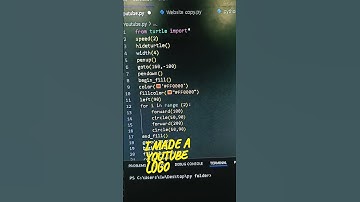 I made a Youtube logo useing Python #Python #Short.