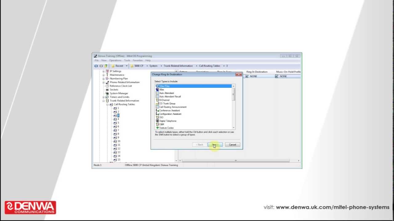 How to setup caller ID routing on the Mitel 5000