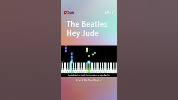 The Beatles - Hey Jude - EASY Piano TUTORIAL by Piano Fun Play #shorts