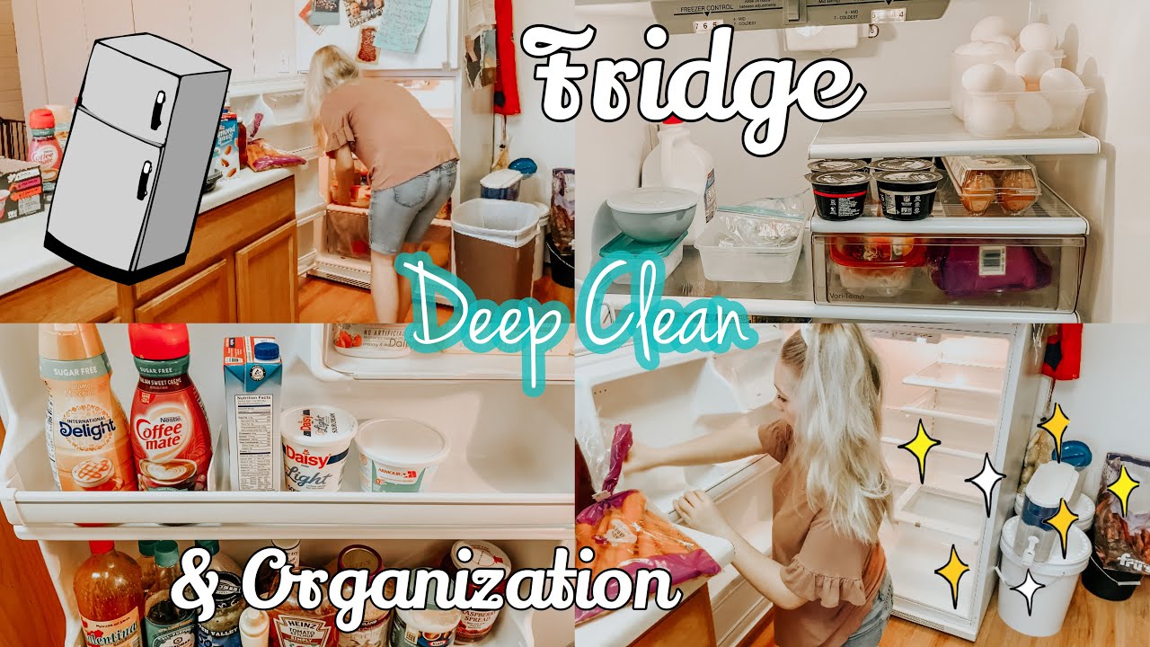 REFRIGERATOR Deep Clean + Organize with Me | Calista Nystrom - YouTube
