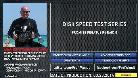 Disk Speed Test: Promise Pegasus R4 (RAID 5)