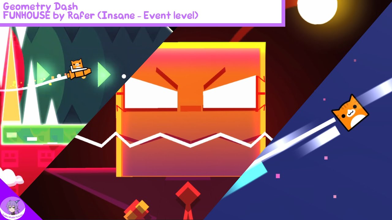 [Geometry Dash] FUNHOUSE by Rafer (Insane - Events level) - YouTube