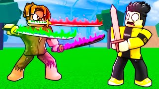 I Pretended to be NOOB with TRUE TRIPLE KATANA! (Roblox Blox Fruits)