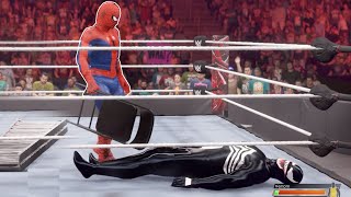 SPIDERMAN VS VENOM   WWE CHAMPIONSHIP MATCH   WWE 2K22