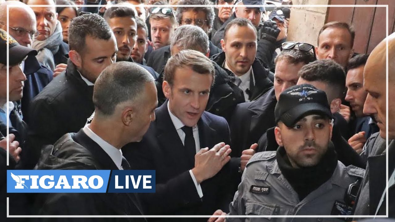 ALTERCATION entre Macron et des policiers israliens  Jrusalem