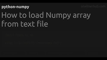 How to load Numpy array from text file