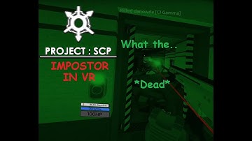 (Roblox Project SCP) A VR imposter? who would know?