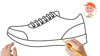 How to draw a sport shoe | Easy drawings