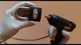 How to open a lock with glue gun 👩‍🔧 (how to open  lock without key)