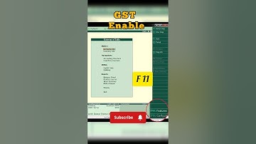 How to enable GST in tally erp9/ tally prime | GST enable | GST activate #shorts #tally #gst