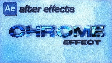 Chrome Text Effect Tutorial in After Effects - NO PLUGINS