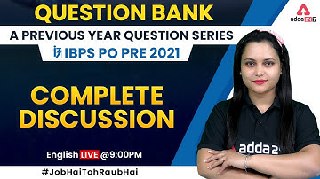 Banking Exam 2022 | IBPS PO Pre 2021 Previous Year Paper Discussion | English by Rupam Chikara