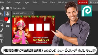 Ganesh Chaturthi Banner Editing Telugu //How to Edit Banner in PicsArt | Festival Flex Editing 2023 screenshot 3