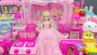 14 Minutes Satisfying with Unboxing Barbie Princess Pink Kitchen,Rock Bed Play Set Review Toys｜ASMR