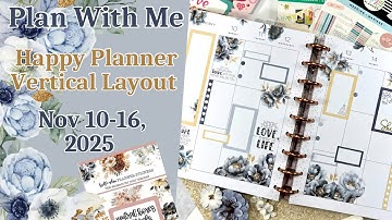 VERTICALE PLANNING MET MIJ | 10 - 16 NOV | CATCHALL HAPPY PLANNER | KELLOFAPLAN | NEUTRALE BLOEMEN
