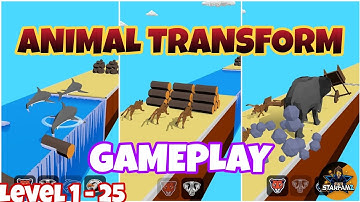 Animal Transform Race - Epic Race 3D || GAMEPLAY!! [Level 1 - 25]