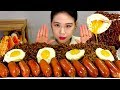 짜파게티 소세지 계란후라이 라면 Chapagetti Black bean noodles, Fried egg, Sausage 먹방 Mukbang Eating Sound