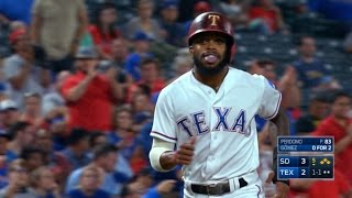 SD@TEX: DeShields scores on balk, takes lead on error