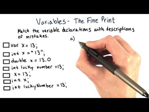 29   Variable Declarations The Fine Print