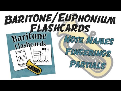 Marching Baritone Finger Chart Bass Clef