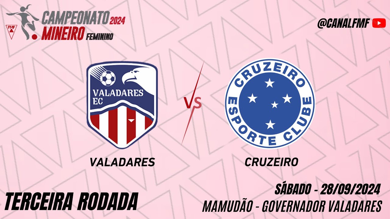 Valadares x Cruzeiro - Terceira rodada Mineiro Feminino - YouTube