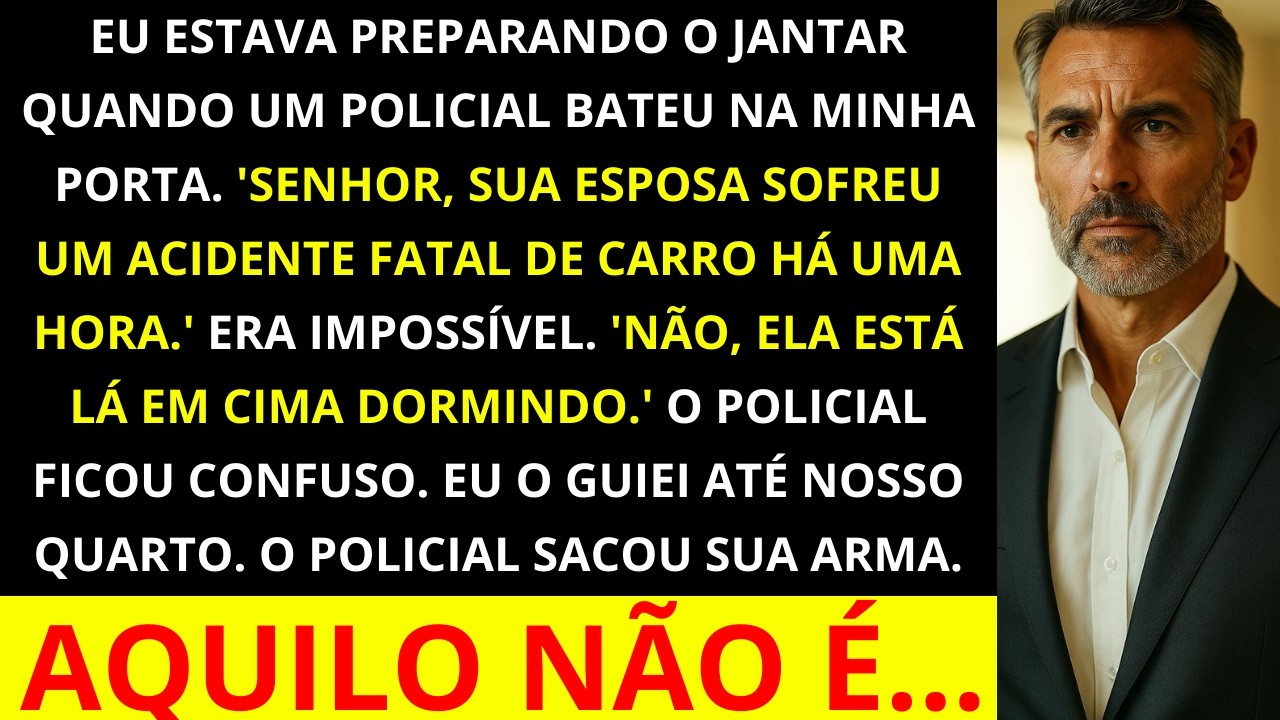A polícia jurou que minha esposa morreu há uma hora... Mas ela estava dormindo na cama, então quem..