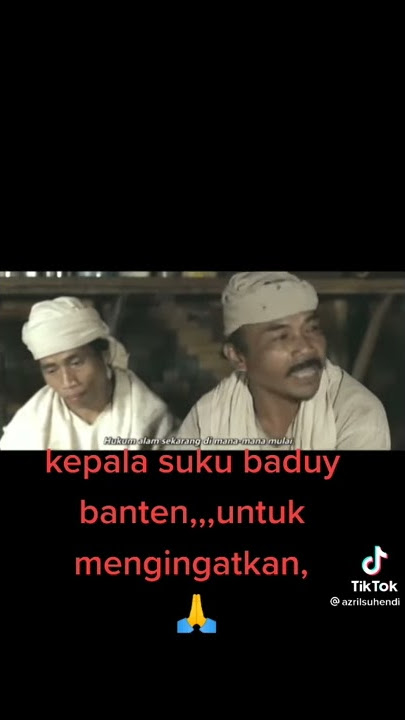 Kepala Suku Baduy Banten!! untuk mengingatkan..