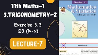 11th Science | Maths-1 | 3.Trigonometry-2 | Exercise 3.3 | Q3 (iv-x) | Wisdom Tutors