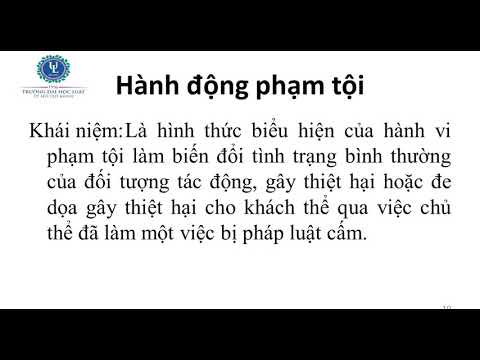 Video: Mặt Khách Quan Của Tội Phạm Là Gì