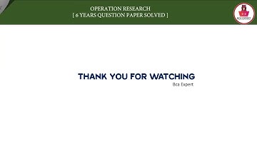 operation research important questions and answers pdf | 6 year Question paper solved |OR | KUD