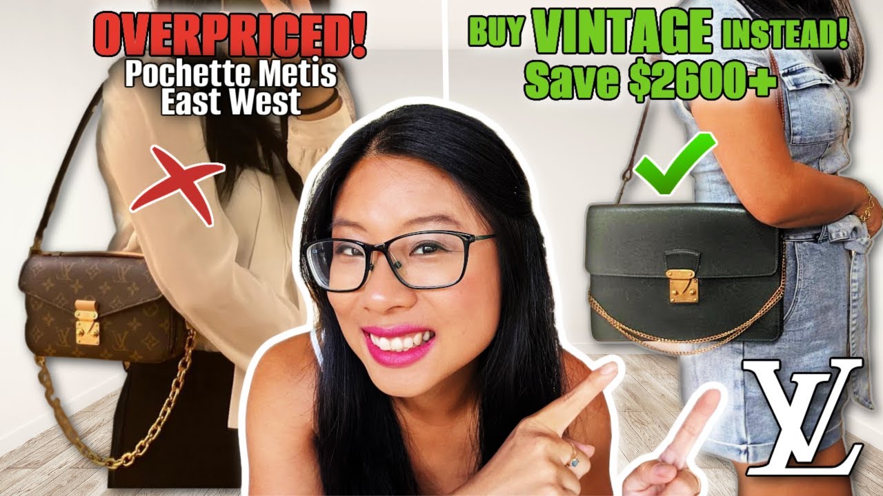 $250 VINTAGE LV ALTERNATIVE TO EAST WEST Pochette Metis LOUIS VUITTON BAG 