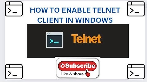 How to turn on telnet client in windows pc