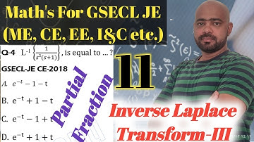 GSECL Maths 11  Inverse Laplace Transform I L-1 {1/(𝑠2(𝑠+1))}, is equal to…?  I GSECL Previous MCQ