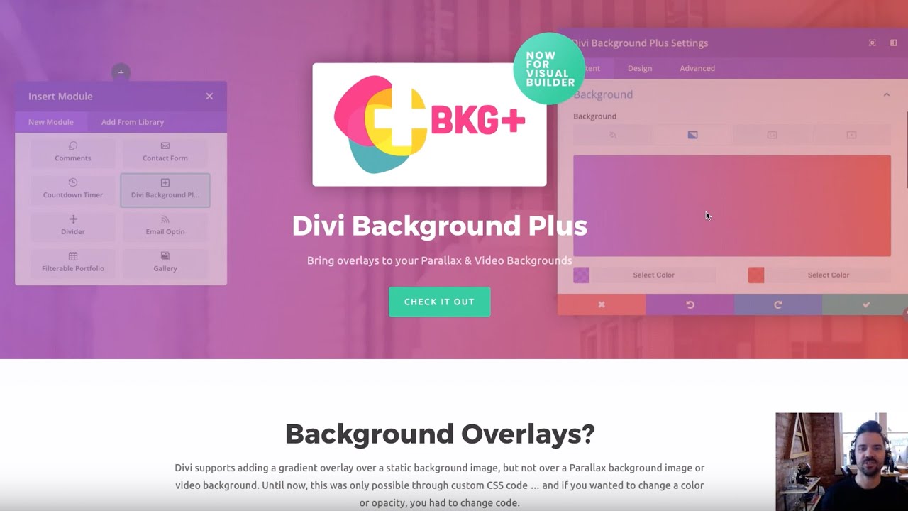 Gradient & Color Background Overlay Plugin là một trong những công cụ tuyệt vời nhất của Divi để tạo hiệu ứng cho nền trang web. Với tính năng này, bạn có thể tạo qua nhiều hiệu ứng độc đáo chỉ trong vài phút mà không cần sử dụng mã code phức tạp.