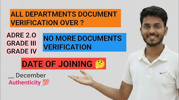 ADRE 2.0 Appointment cum Joining Dates Estimation // Documents Verification// 1st December// Update