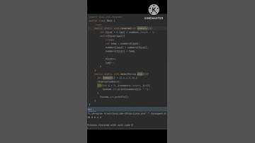 Reverse in array in java #java