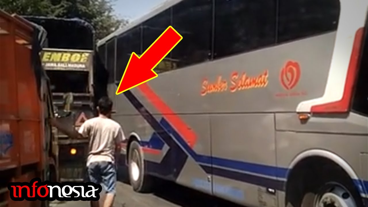 GAK ADA KAPOKNYA! Inilah Aksi BUS dan TRUK Yang Berujung Perselisihan Di Jalan