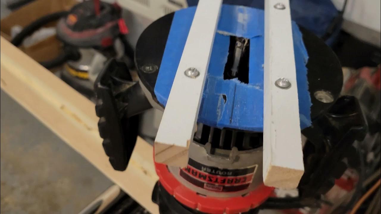 Cutting dado with router on the edge of a 2x4, without a router table