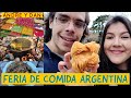 PRIMERA VEZ en una FERIA GASTRONOMICA ARGENTINA || COMIENDO COMIDA ARGENTINA || 25 de MAYO