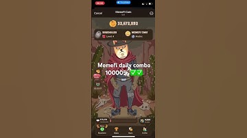 Memefi Daily combo 100%✅✅ 1/7/2024