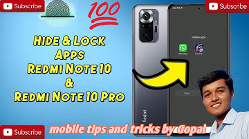 Hide and lock apps in redmi note 10s and redmi note 10pro📲📱🤞#mobiletipsandtricks #mobile