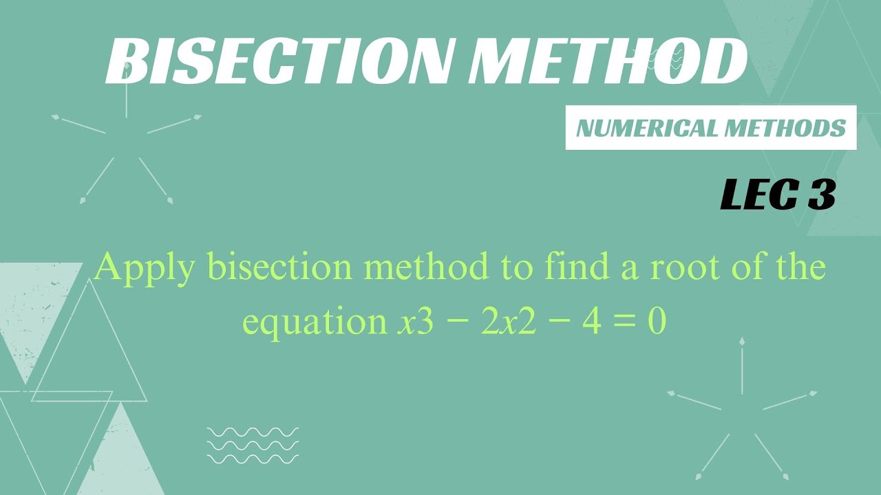 Apply bisection method to find a root of the equation 𝑥3 − 2𝑥2 − 4 = 0 ...
