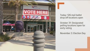 Drop off locations for mail-in ballots open across San Diego County