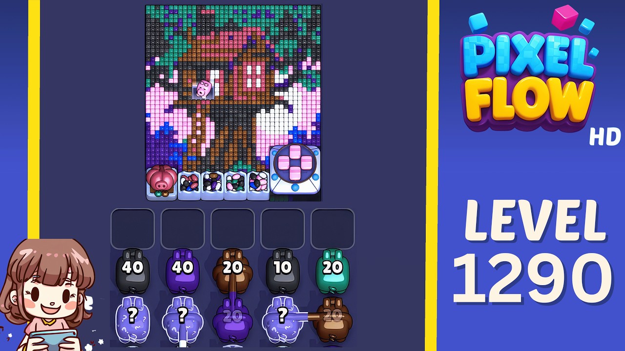 Pixel Flow Level 1290 Solution Walkthrough - YouTube