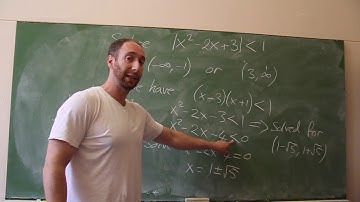 Solving an absolute value inequality with a quadratic